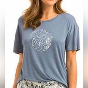 Lucky Brand Blue Graphic Short Sleeve Tee